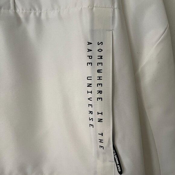 AAPE BY A BATHING APE Size L Hooded Pullover Logo Printed Windbreaker Parka - Picture 8 of 16